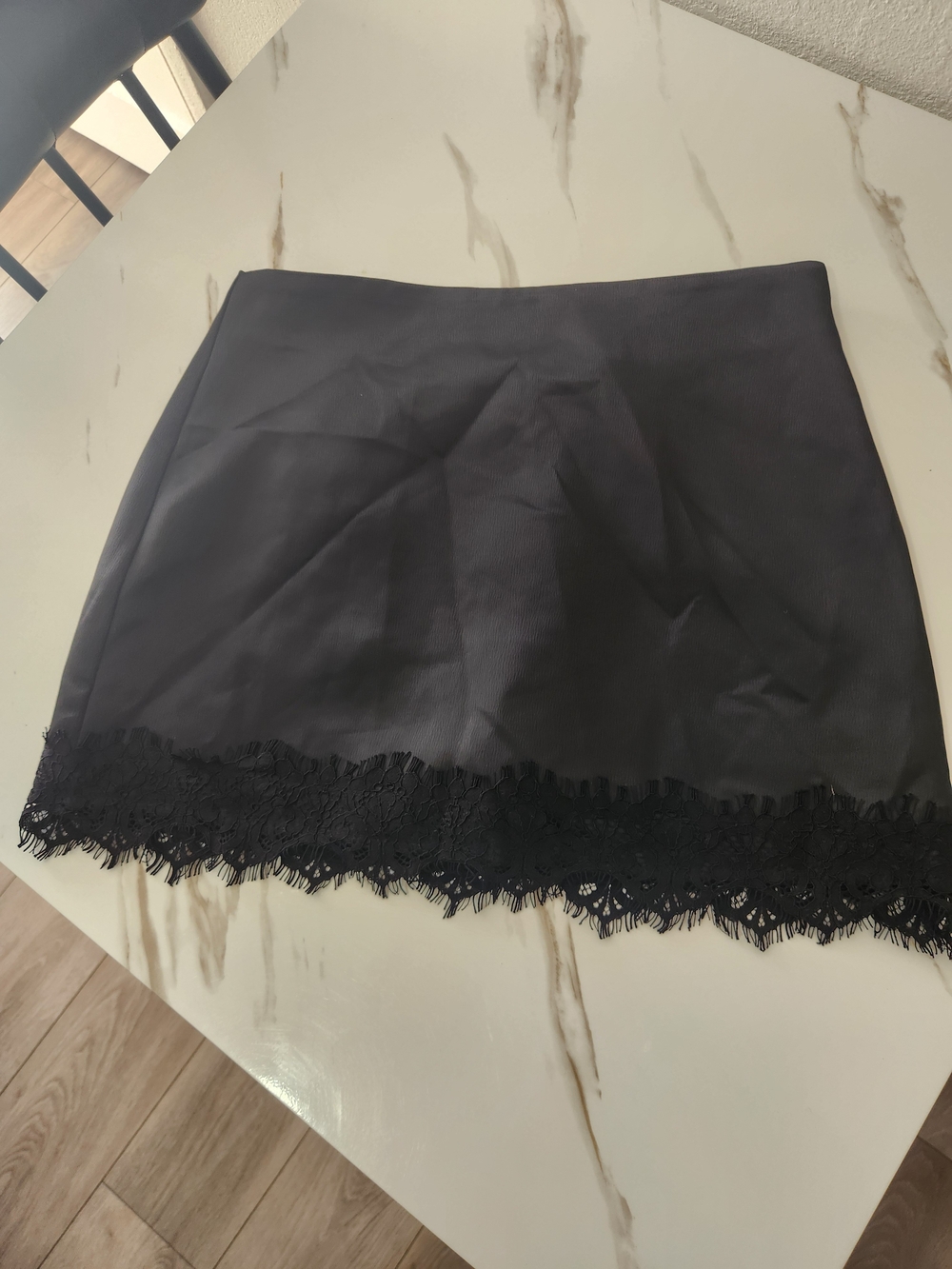 Zara Black Lace Trim Mini Skirt - Picture 5 of 9